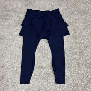 Renwick Skirted Leggings Womens XL Skort Tennis Pickleball Navy Blue RNWK Pocket